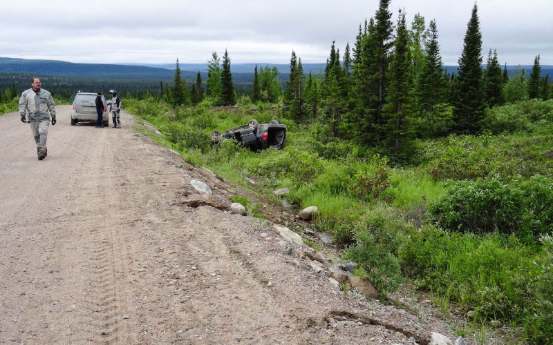 Trans Lab Highway rollover