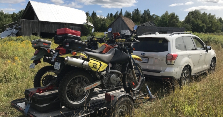 Fundy Adventure Rally 2017 3 Bikes On A Trailer