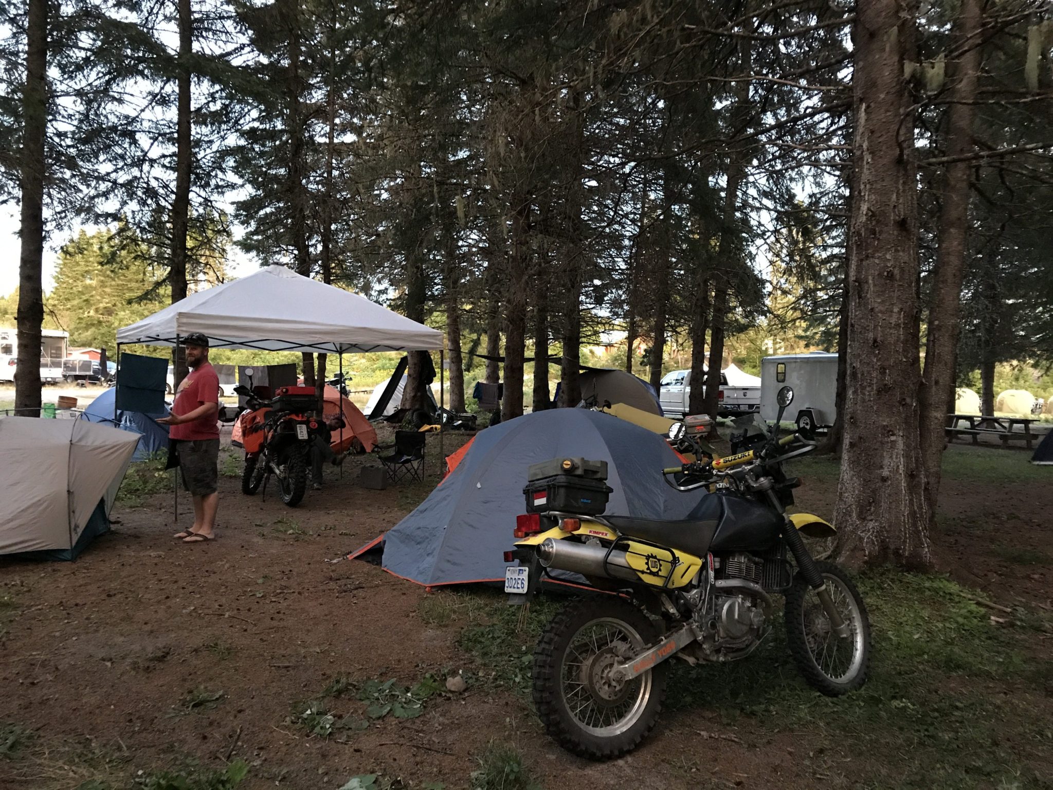 Campsite setup Fundy Adventure Rally 2017 Sussex New Brunswick