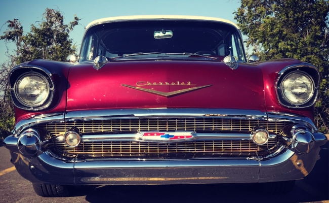 Photo of the front of a 1957 Chevrolet Bel Air