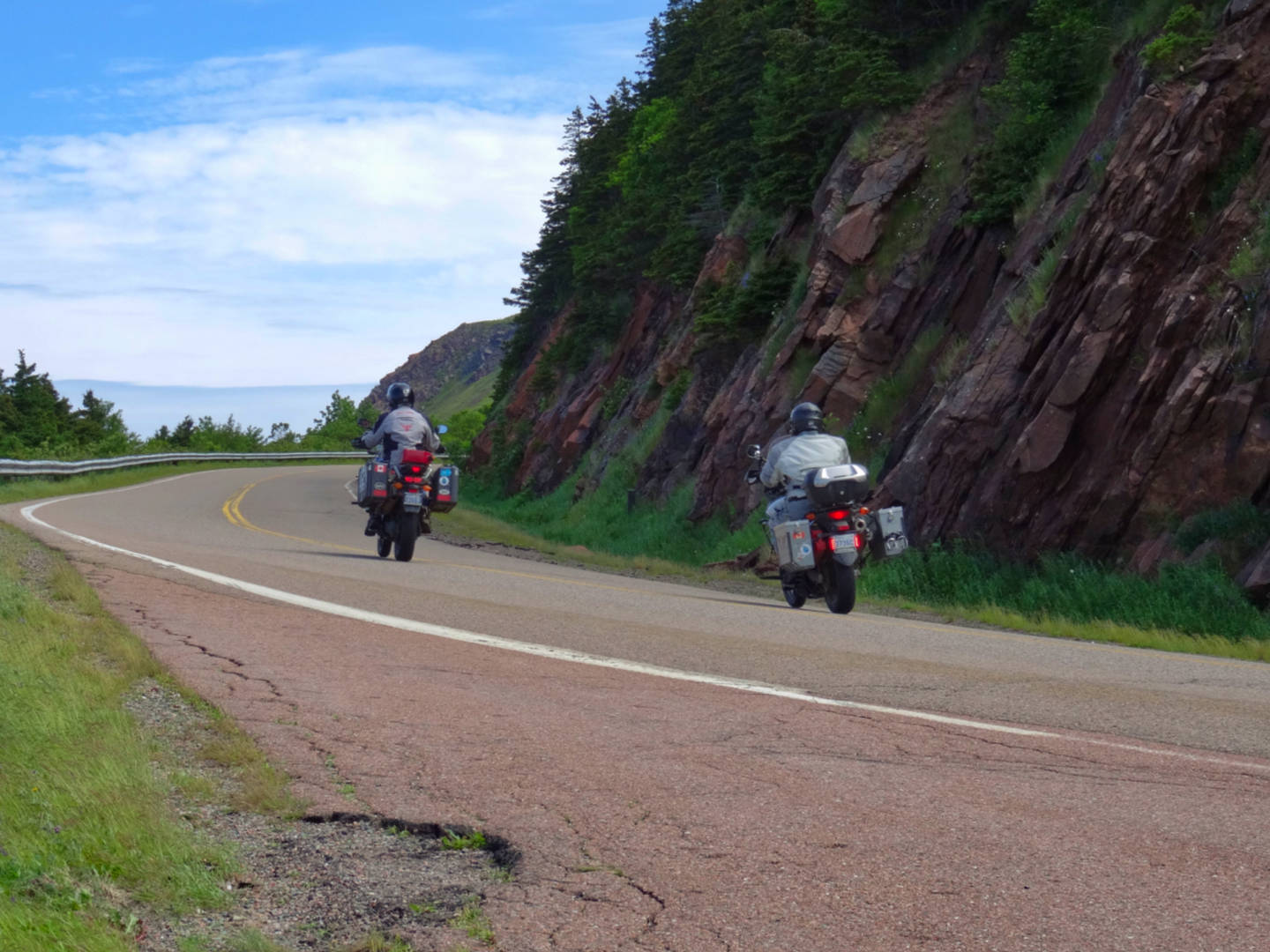 A photo of 2 motorcycle riders on the Cabot Trail
