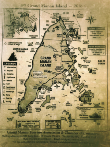 An informative map of Grand Manan Island