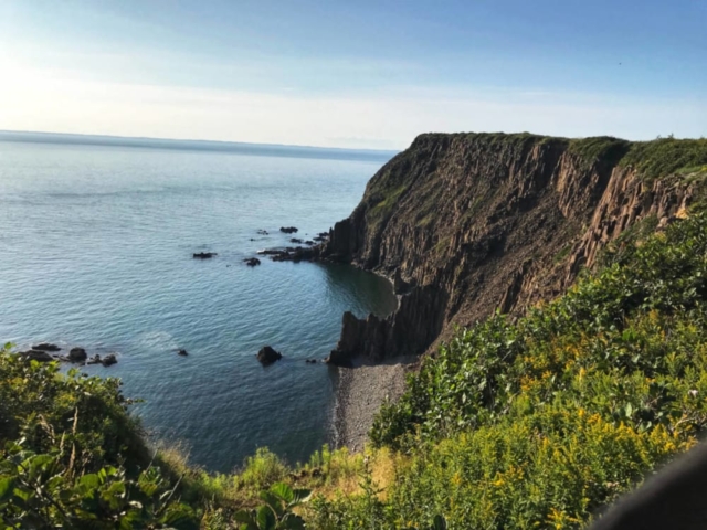 The craggy cliffs at Southern Cross Grand Manan Island
