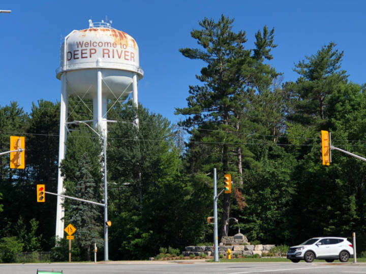 photo of the water tower in Deep River