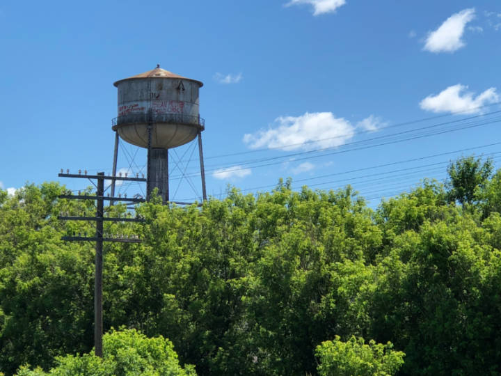 photo of th old water tower in Mattawa Ontario